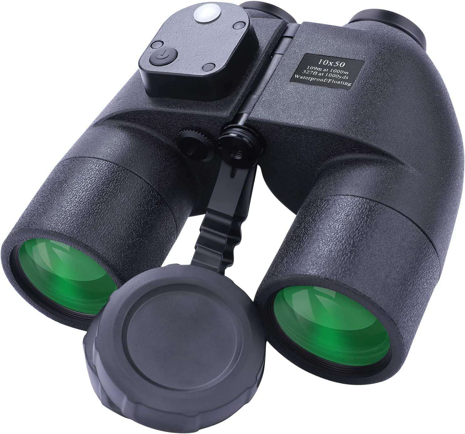 LAKWAR 10x50 Binoculars With Harness, Waterproof & Builtin Features Security Officers UK